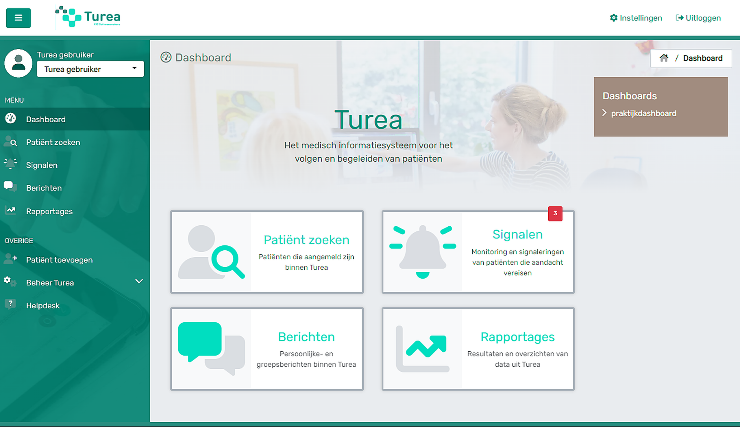 Dashboard met grafieken op laptop